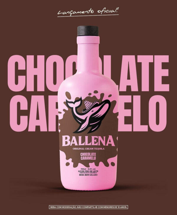 Licor Ballena Chocolate E Caramelo 750ml - Image 2