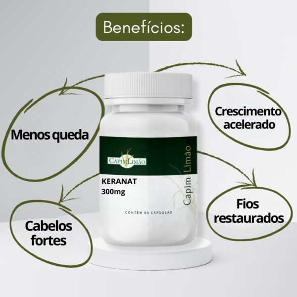 Keranat 300mg - 30 Caps Fortalecedor Capilar - Image 3